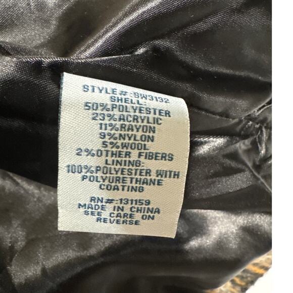 NWT Sebby Women's Oversized Plaid Fall Shirt Coat size large - Picture 11 of 12